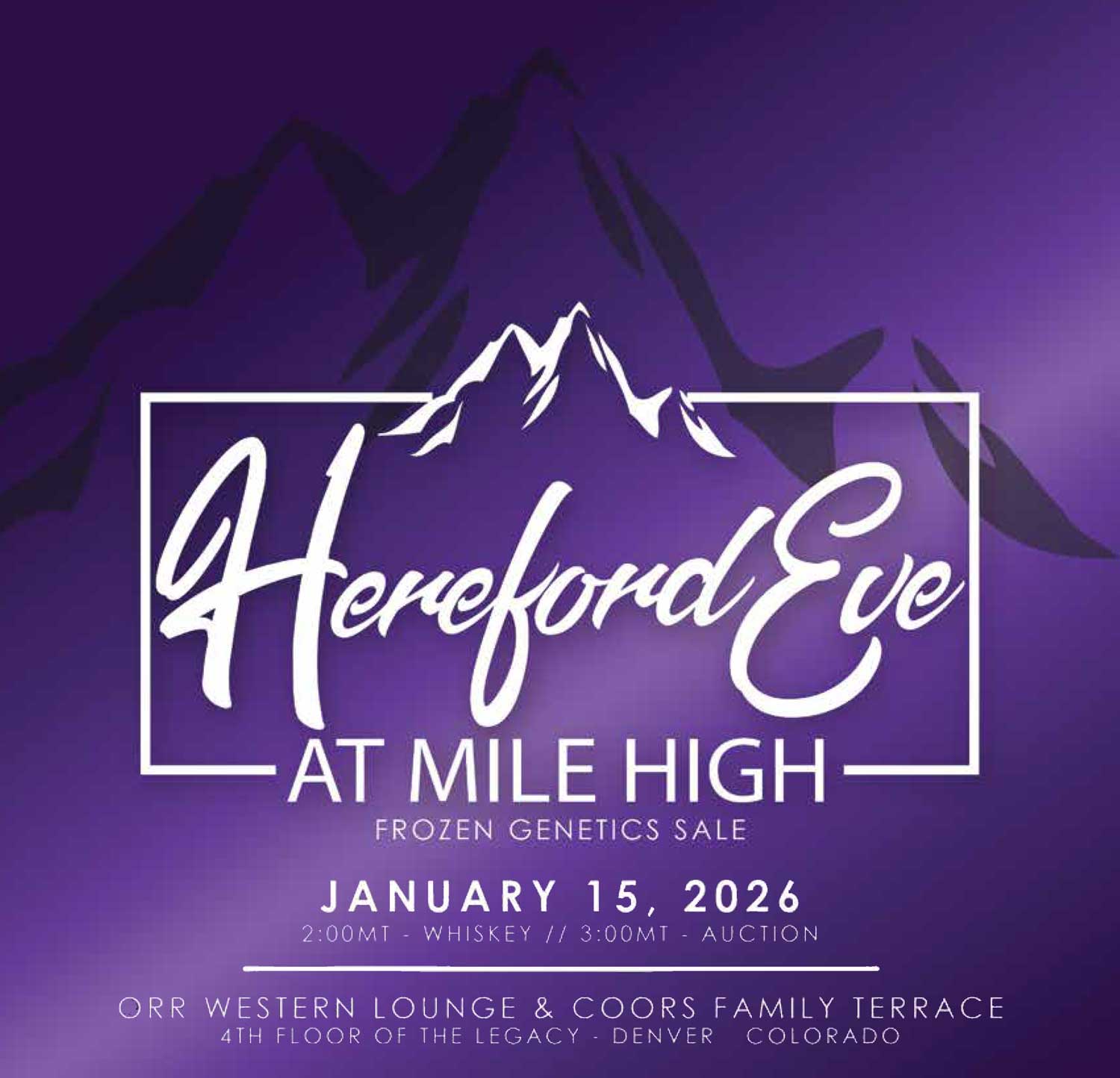 Mile High Eve Hereford Frozen Genetic Sale photo